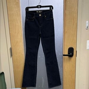 White House Black Market Dark Blue Flare Jeans